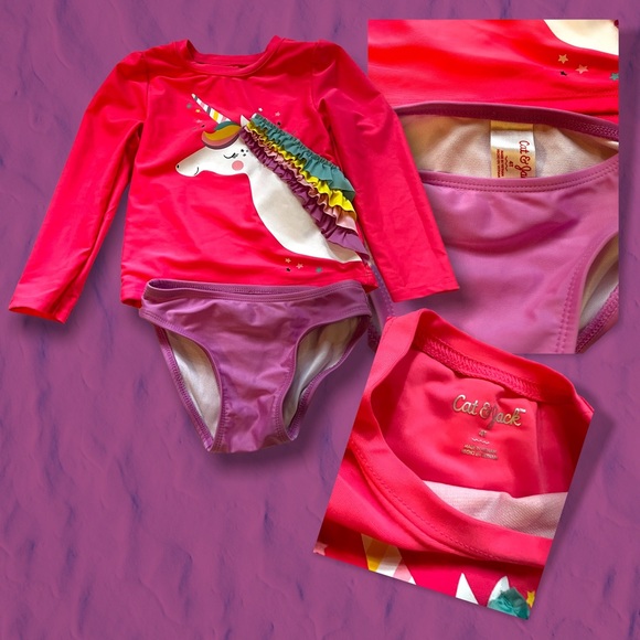 Toddler Girls Swimsuit (Rash guard and bottom) - Picture 1 of 1